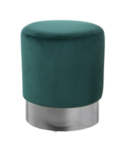 Puff terciopelo verde banda...