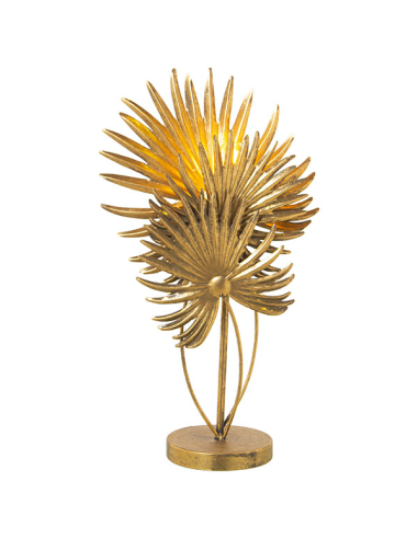 Lámpara de sobremesa metal dorada