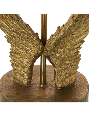 Lámpara sobremesa resina alas doradas