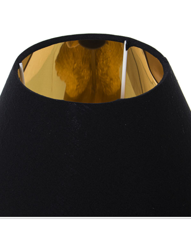 Lámpara sobremesa resina alas doradas