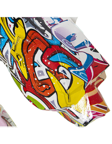 Figura resina pantera grafiti