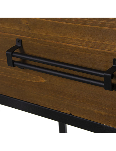 Mesa de noche madera y metal