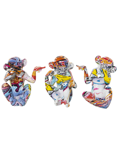 Figura resina mono oír grafiti