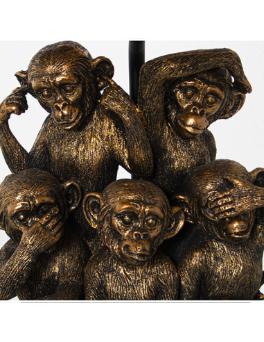 Lámpara sobremesa resina orangutanes...