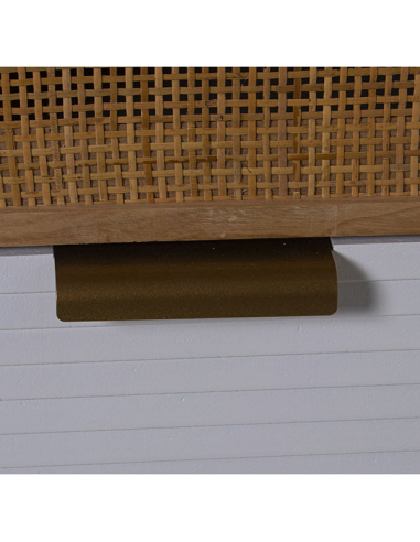 Cómoda madera tres cajones blanco y...