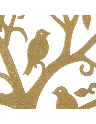 Set cuatro apliques pared metal árbol...