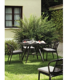 Conjunto jardín Delta sillas y mesa 90x90 cm