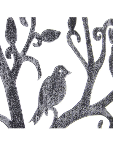 Set cuatro apliques metal árbol plata