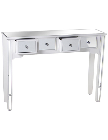 Consola madera y espejo cuatro...