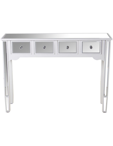 Consola madera y espejo cuatro...