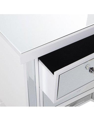 Mesa de noche madera y espejo dos...