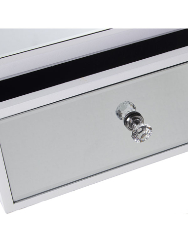 Consola madera y espejo dos cajones...