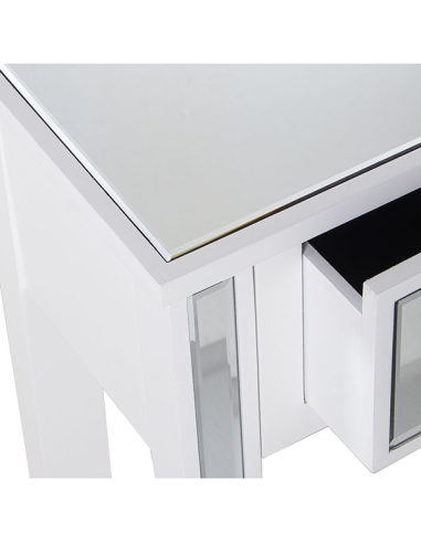 Consola madera y espejo dos cajones...