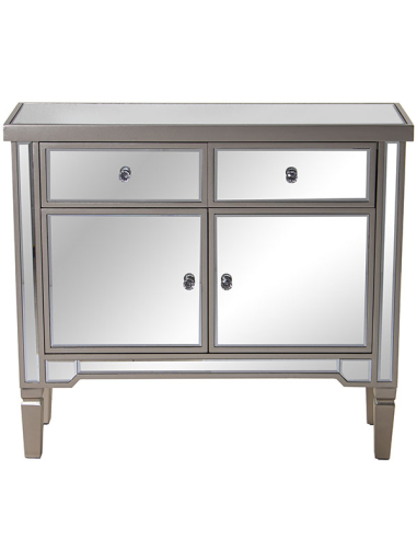 Mueble recibidor madera y espejo dos...