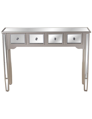 Consola madera y espejo cuatro...