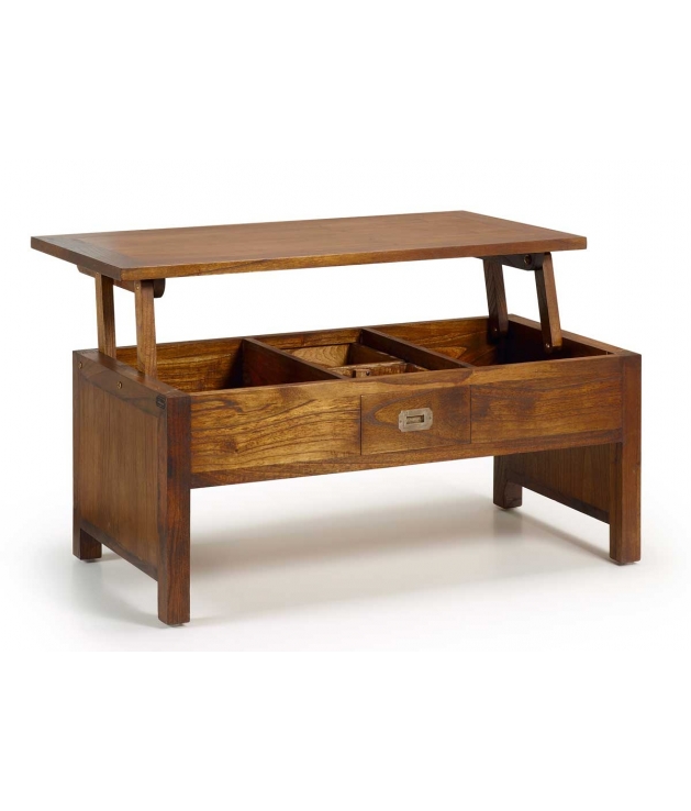 Mesa centro Top Star 2 cajones elevable