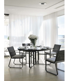 Conjunto jardín Star 4 sillas y mesa 150 cm diámetro