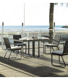 Conjunto jardín Star 4 sillas y mesa 152x91 cm
