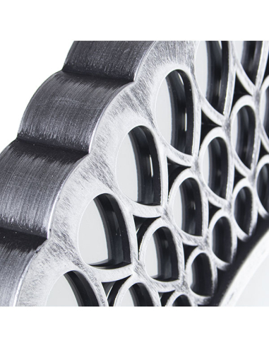 Set cinco apliques espejo plateados