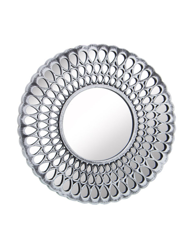 Set cinco apliques espejo plateados