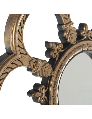 Set tres apliques melamina espejo oro