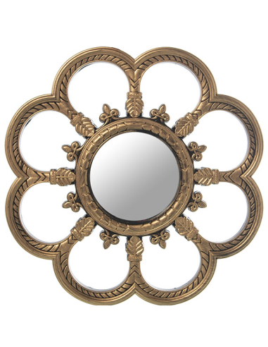 Set tres apliques melamina espejo oro