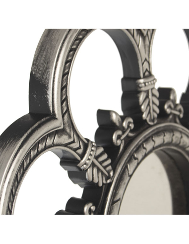 Set tres apliques espejo plata