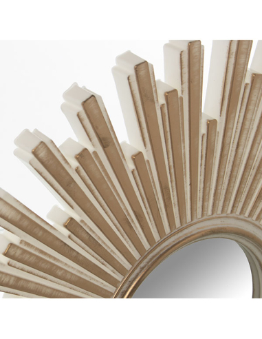 Set tres apliques blanco viejo espejo