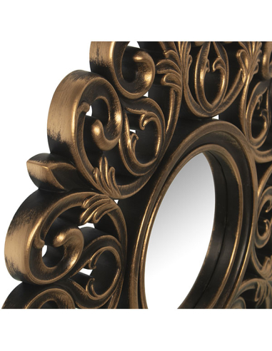 Set tres apliques melamina dorada espejo