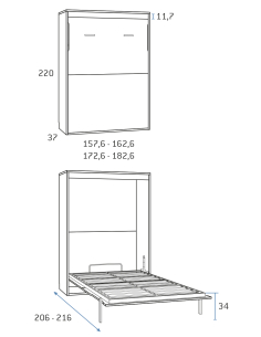 Cama abatible vertical ancha 2