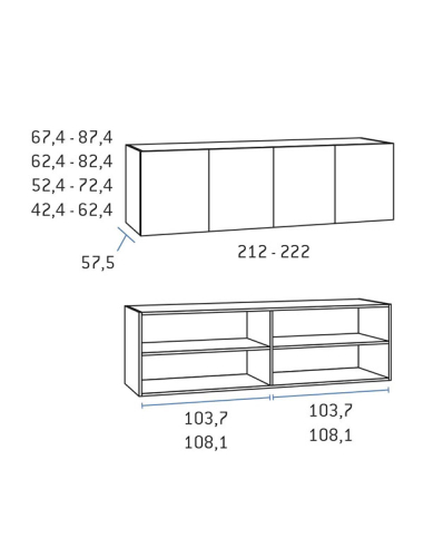 Puente cama cuatro puertas