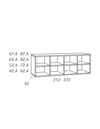 Estantería sobre cama abatible 42 Estantería sobre cama abatible 42