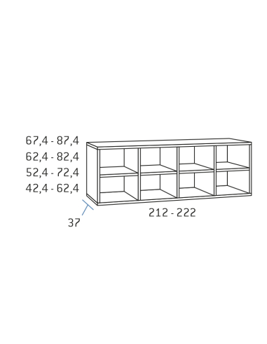 Estantería sobre cama abatible