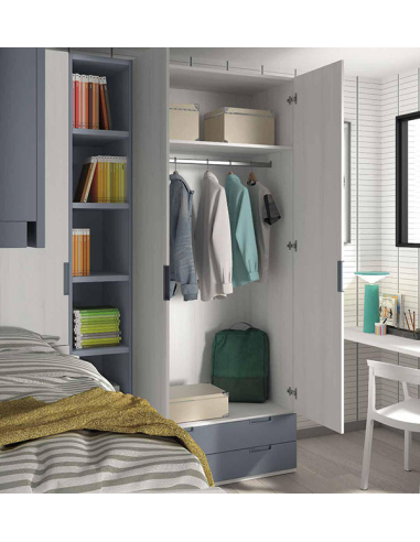Armario juvenil 2 puertas 2 cajones...