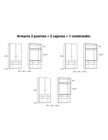 Armario juvenil 2 puertas 2 cajones... Armario juvenil 2 puertas 2 cajones...