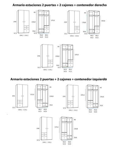 Armario juvenil estaciones 2 puertas...