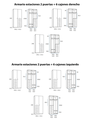 Armario juvenil estaciones 2 puertas...