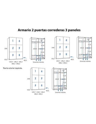 Armario juvenil 2 puertas correderas... Armario juvenil 2 puertas correderas...