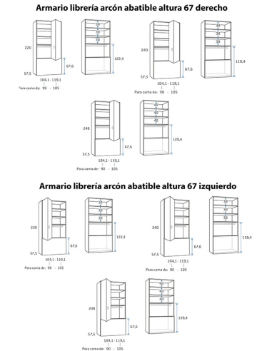 Armario juvenil librería arcón... Armario juvenil librería arcón...
