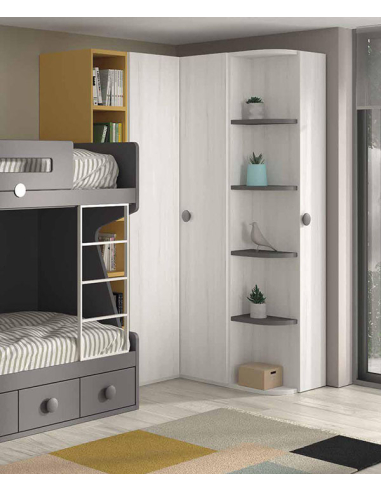 Armario juvenil rincón escuadra...