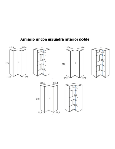 Armario juvenil rincón escuadra...