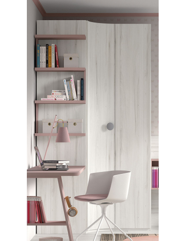 Armario juvenil rincón curvo-recto...