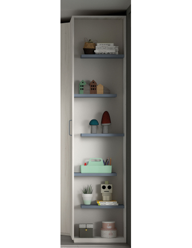 Armario juvenil terminal con estantes