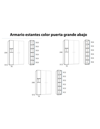 Armario juvenil estantes puerta... Armario juvenil estantes puerta...