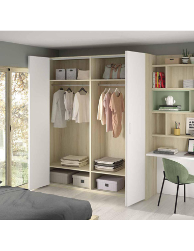 Armario juvenil 4 puertas plegables