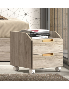 Mesita chaflán de 2 cajones...