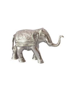 Figura elefante aluminio plata 2
