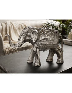 Figura elefante aluminio plata