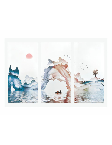 Set 3 Lienzos decorativos paisaje...