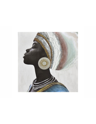 Lienzo decorativo mujer africana...